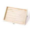 Plateau de présentation de bijoux en bois massif rectangulaire de 35x24cm pour rangement - Vide