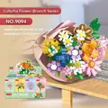 Colorful building block flower bouquet set with display box for creative home decor - 9094 Colorful Floral Series 3 [twelve Designs With Box Set]