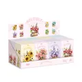 Display set of various mini flower basket building blocks in colorful gift box packaging - P1084 Flower Basket Collection - 8 Styles Complete Set