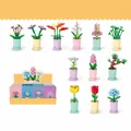 Set of 12 Zodiac themed potted flower building blocks with display box packaging - 8814 Zodiac Lucky Flower Set (12 Styles with Display Box)