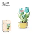Miniature blue tulip building block potted flower set with 334 pieces and box 14+ - P1265 Potted Plant Tomorrow's Breeze
