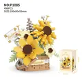 Sunflower flower basket building block set with 498 pieces and retail box - P1085 Flower Basket - Autumn Stroll