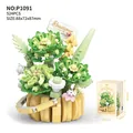 Detailed green and yellow flower basket building block set for creative home decoration - P1091 Flower Basket - The Wizard Of Oz
