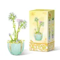 Dandelion flower building block set in green pot with retail box 269 pieces toy - 2087 Swaying Dandelions