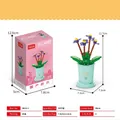 Building blocks African Violet flower in a pot educational toy for children and adults - 8814-1 African Violet