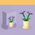 Purple Cineraria hybrid flower building block set, 53 pieces educational toy for kids. - 8814-2 Cineraria