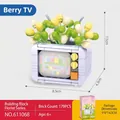 Retro TV building block florist toy with 179 pieces for children age 6 plus decoration - 611068 Berry TV Succulent
