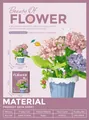 Educational carnation flower building block set with 365 pieces for desktop decoration - 7230 Carnation Potted Plant