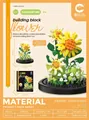 Creative DIY sunflower building block puzzle with transparent dust cover, 310 pieces - 7232 Summer Moments - Includes Dust Cover