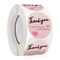 Pink round 'Thank you for supporting my small business' gift packaging roll stickers - 3.8CM / Roll Stickers