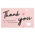 Pink thank you for supporting my small business decorative sticker card - Card Style 1 / 5.4x9cm