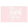 Elegant pink thank you card with white script text for small business packaging - Card Style 10