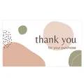 Elegant minimalist thank you for your purchase card with abstract earthy toned shapes - Card Style 13