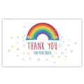 Rainbow thank you for your order card for small business gift packaging decoration - Card Style 16