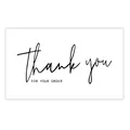 Minimalist white thank you for your order card for small business gift packaging - Card Style 29
