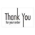 Minimalist white 'Thank You for your order' sticker card for small business packaging - Card Style 38