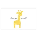Minimalist cartoon giraffe thank you card for small business gift packaging and boxes - Card Style 41