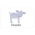 Cute purple zebra thank you sticker for gift box decoration and small business packaging - Card Style 43
