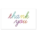 Colorful rainbow cursive script thank you card for gift packaging and box decoration - Card Style 48