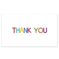 White card with colorful 'THANK YOU' text for gift packaging and decoration - Card Style 50