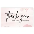 Elegant pink marble thank you for your purchase business card for gift packaging - Card Style 67