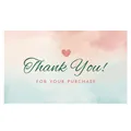 Elegant watercolor thank you for your purchase card for small business packaging - Card Style 69