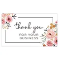 Elegant floral thank you for your business card sticker for gift packaging - Card Style 74