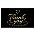 Elegant black and gold 'Thank You For Your Order' decorative card for gift packaging - Card Style 90