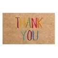 Kraft paper thank you card for gift packaging with colorful hand-drawn lettering - Card Style 98 (Kraft Paper)