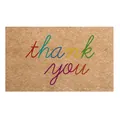 Kraft paper thank you card with colorful cursive text for gift packaging decor - Card Style 99 (Kraft Paper)