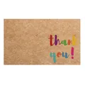 Kraft paper thank you card with colorful handwritten text for gift packaging decoration. - Card Style 102 (Kraft Paper)
