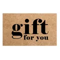 Rustic kraft paper sticker with black gift for you typography for gift packaging - Card Style 106 (Kraft Paper)
