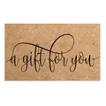 Kraft paper gift sticker with elegant black cursive a gift for you text for packaging - Card Style 109 (Kraft Paper)