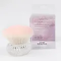 Professional large powder makeup brush with pink gradient bristles and crystal handle - Crystal Cut Handle Mushroom Head Pink-White Gradient Powder Brush with Box