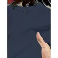 T-shirt da uomo blu navy in seta di ghiaccio con trama a nido d'ape traspirante - S / Blu navy