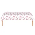 Disposable pink tablecloth with shell and bow patterns for birthday party decoration - Pink Conch Bowknot Tablecloth
