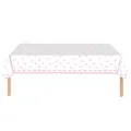 Disposable white tablecloth with pink bow pattern for birthday party decorations - White Base Pink Bowknot Tablecloth