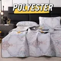 Premium ice silk latex cooling mat 3-piece set with pink and blue geometric pattern - 120cmx200cm / Poulpes Style