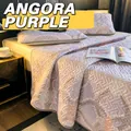 Luxury 3-piece lavender purple ice silk and bio-based latex cooling mat bedding set - 120cmx200cm / Angels Purple