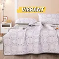 Soft 3-piece ice silk latex cooling mat set featuring a pink and white geometric pattern - 120cmx200cm / Radiance