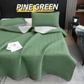 Premium pine green Thai ice silk latex cooling mat 3-piece set with textured pattern - 150cmx200cm / Turquoise Y-Pattern