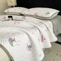 Luxe lichtroze ijszijde latex matten set met Rainbow Sailing patroon voor bed - 150cmx200cm / Regenboog Zeilen (Lichtroze)