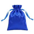 Royal blue satin drawstring bag for jewelry packaging and small gift storage pouch - 9*12cm / Blue
