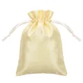 Elegant champagne satin drawstring pouch bag for jewelry storage and gift packaging - 13*18cm / Beige