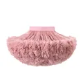 Soft and fluffy pink tutu skirt for little girls featuring layered mesh tulle design - S / Dusty Pink