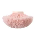 Premium fluffy pink tutu skirt for baby girls with multiple layers of delicate mesh ruffles - S / Snow Bud Pink