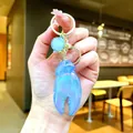 Creative iridescent blue crab claw keychain charm for fashion bags - Gold Hardware Electroplated Crab Claw / Aurora Blue