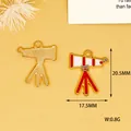Macro view of telescope enamel charm with 20.5mm height and weight details - Telescope / 1 Piece (20.5x17.5mm)
