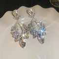 Boucles d'oreilles pendantes vintage de luxe avec strass et design élégant goutte d'eau - 54# Gland Goutte d'Eau Marquise Luxe