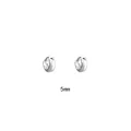 Minimalist 5mm S925 sterling silver huggie hoop earrings with a polished smooth finish - 925 Silver / 5mm White Gold